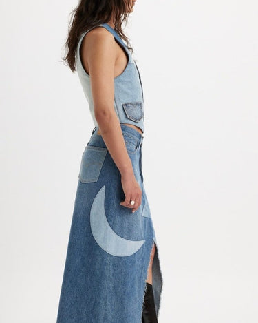 Levi’s® ICON LONG Skirt giddy up Med Indigo - Worn In - KYOTO - Levi’s® women