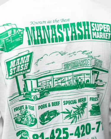 Manastash CiTee L/S SUPERMARKET white - KYOTO - Manastash