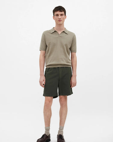 Norse Ezra Relaxed Linen Short Spruce Green - KYOTO - Norse Projects