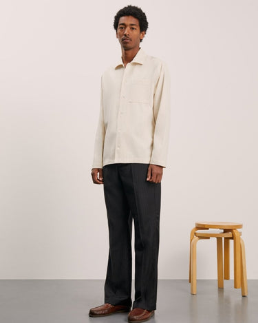 ANOTHER ASPECT Raw Silk L/S Shirt Natural - KYOTO - ANOTHER ASPECT