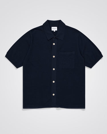 Norse Rollo Linen SS Shirt Dark Navy - KYOTO - Norse Projects