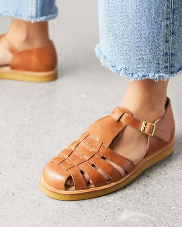 Strap sandal tan - KYOTO - ANGULUS
