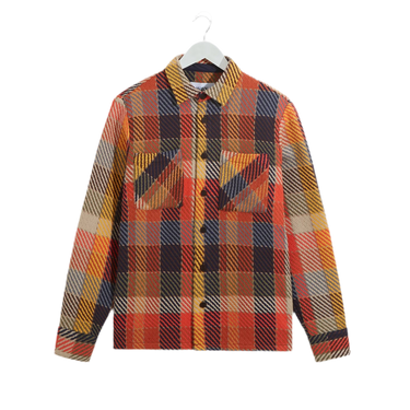 Wax London WHITING OVERSHIRT Pike Check Orange multi