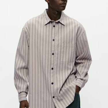 Wood Wood WWCarter shirt 25200 Fallen rock stripe