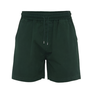 Colorful Twill Shorts Hunter green
