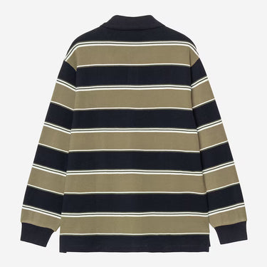 Carhartt WIP L/S Malone Rugby Shirt Malone Stripe, Brass
