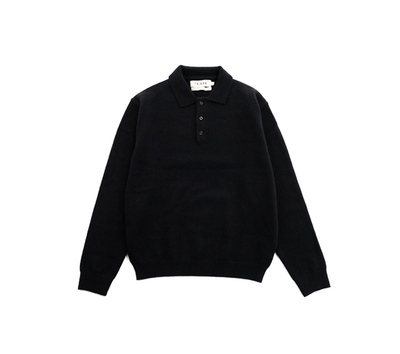 Taikan Marle L/S Polo Sweater-Black