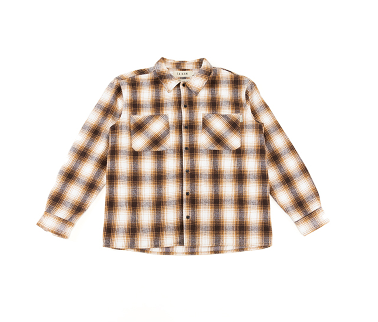 Taikan Heavyweight Plaid Shirt-Brown