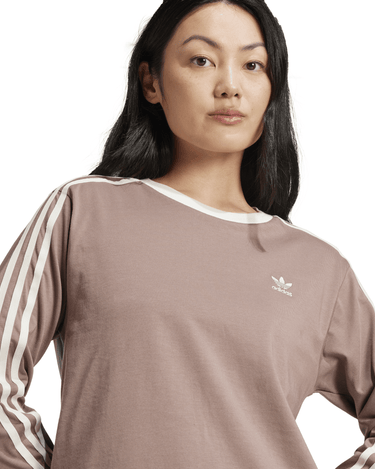 Adidas clothing 3S REGULAR LS TRABRN Sweatshirt Brown JC5773 - KYOTO - Adidas clothing