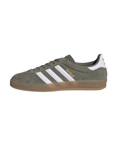 Adidas GAZELLE INDOOR OLISTR/FTWWHT/GOLDMT Sneakers Olive - KYOTO - Adidas