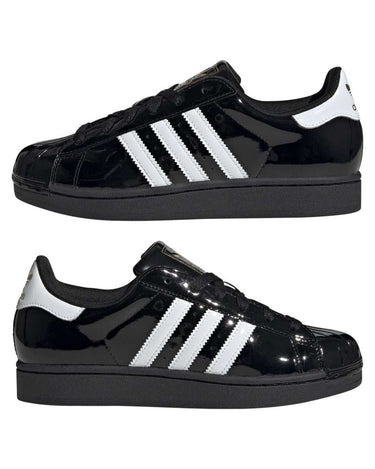 Adidas SUPERSTAR II W patent Black white sneakers - KYOTO - Adidas