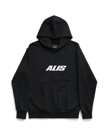 ALIS AORI HOODIE W/ CHEST LOGO Solid Black - KYOTO - ALIS