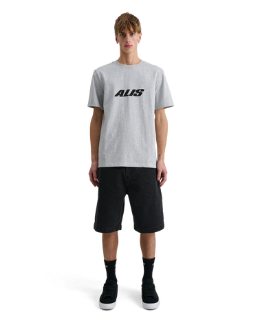 ALIS JERON ESSENTIAL T - SHIRT W/ LOGO Grey Melange - KYOTO - ALIS