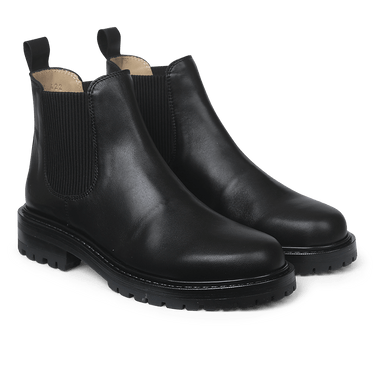 ANGULUS Chelsea boot with elastic black - KYOTO - ANGULUS