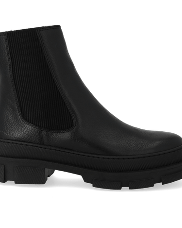 ANGULUS Chelsea boot with wool lining black - KYOTO - ANGULUS