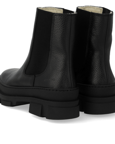 ANGULUS Chelsea boot with wool lining black - KYOTO - ANGULUS