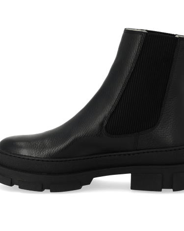 ANGULUS Chelsea boot with wool lining black - KYOTO - ANGULUS