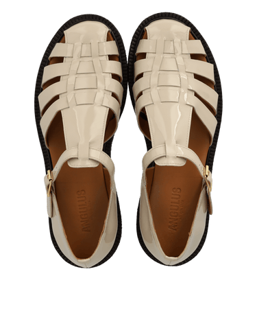 ANGULUS Klassisk Fisherman’s sandal Beige - KYOTO - ANGULUS