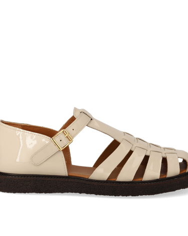 ANGULUS Klassisk Fisherman’s sandal Beige - KYOTO - ANGULUS