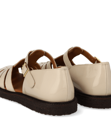 ANGULUS Klassisk Fisherman’s sandal Beige - KYOTO - ANGULUS