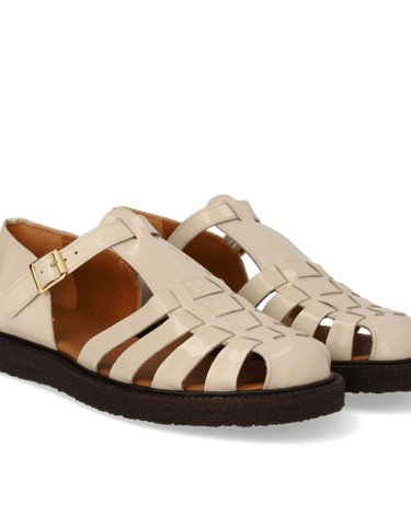 ANGULUS Klassisk Fisherman’s sandal Beige - KYOTO - ANGULUS