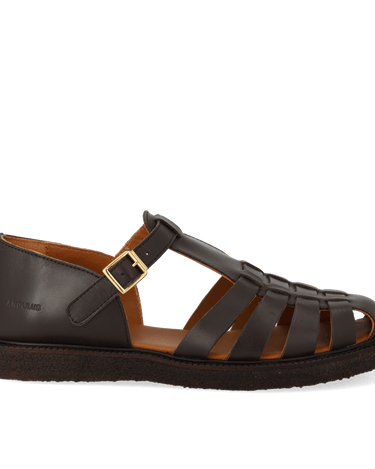 ANGULUS Klassisk Fisherman’s Sandal Dark Brown - KYOTO - ANGULUS