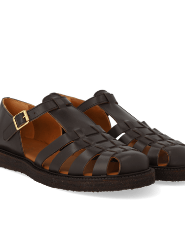 ANGULUS Klassisk Fisherman’s Sandal Dark Brown - KYOTO - ANGULUS