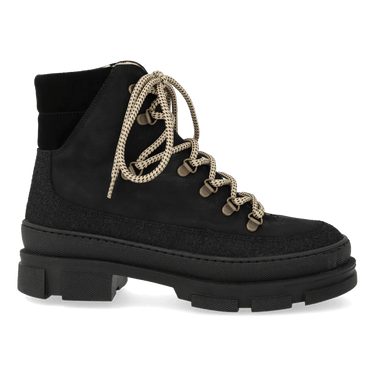 ANGULUS Lace - up boot with wool lining Black - KYOTO - ANGULUS