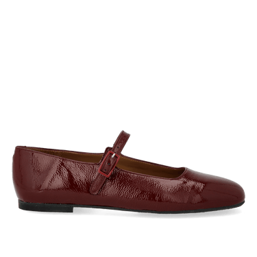 ANGULUS Mary Jane ballerina with a moderate square toe bordeaux - KYOTO - ANGULUS