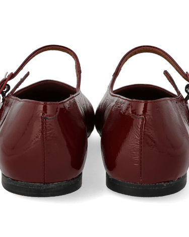 ANGULUS Mary Jane ballerina with a moderate square toe bordeaux - KYOTO - ANGULUS