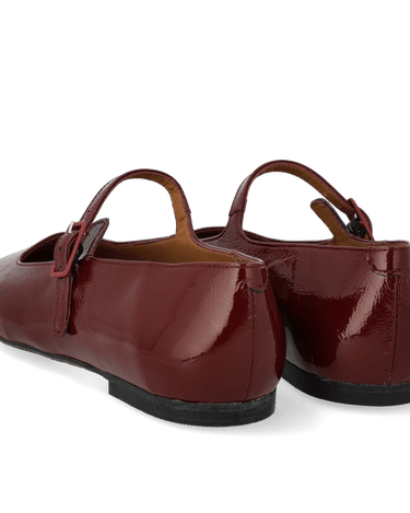 ANGULUS Mary Jane ballerina with a moderate square toe bordeaux - KYOTO - ANGULUS