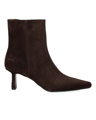 ANGULUS Sculptural ankle boot BROWN with a pointed toe - KYOTO - ANGULUS