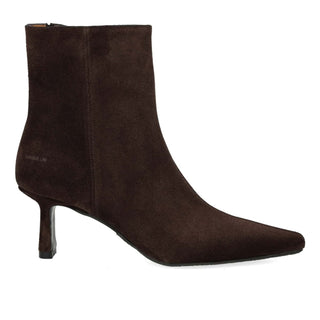 ANGULUS Sculptural ankle boot BROWN with a pointed toe - KYOTO - ANGULUS