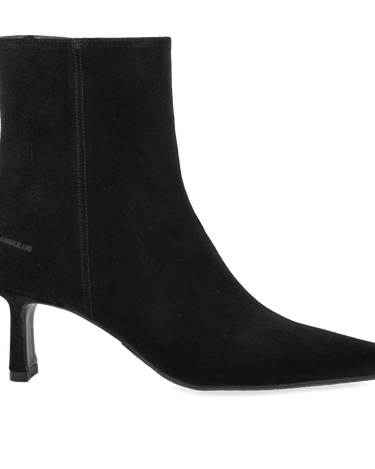ANGULUS Sculptural ankle boot with a pointed toe black - KYOTO - ANGULUS