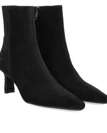 ANGULUS Sculptural ankle boot with a pointed toe black - KYOTO - ANGULUS