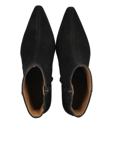 ANGULUS Sculptural ankle boot with a pointed toe black - KYOTO - ANGULUS