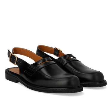 ANGULUS Sling - back loafer Black - KYOTO - ANGULUS