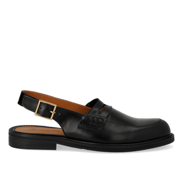 ANGULUS Sling - back loafer Black - KYOTO - ANGULUS