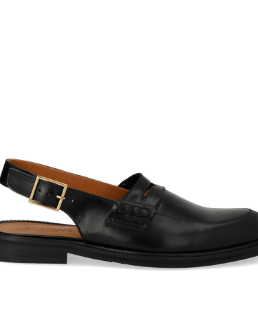 ANGULUS Sling - back loafer Black - KYOTO - ANGULUS