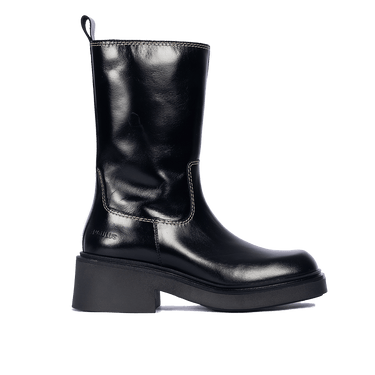 ANGULUS Square toe chunky boot black - KYOTO - ANGULUS