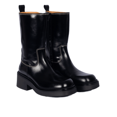 ANGULUS Square toe chunky boot black - KYOTO - ANGULUS
