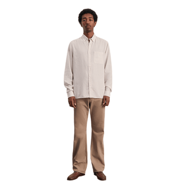 ANOTHER ASPECT Shirt 1.0, Ecru Brown Stripe - KYOTO - ANOTHER ASPECT
