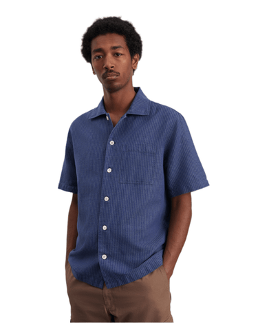 ANOTHER ASPECT Shirt 2.0, Indigo Stripe - KYOTO - ANOTHER ASPECT