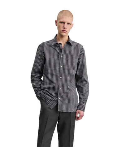 ANOTHER ASPECT Shirt 3.0, Charcoal Stripe - KYOTO - ANOTHER ASPECT