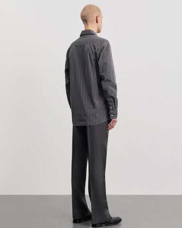 ANOTHER ASPECT Shirt 3.0, Charcoal Stripe - KYOTO - ANOTHER ASPECT