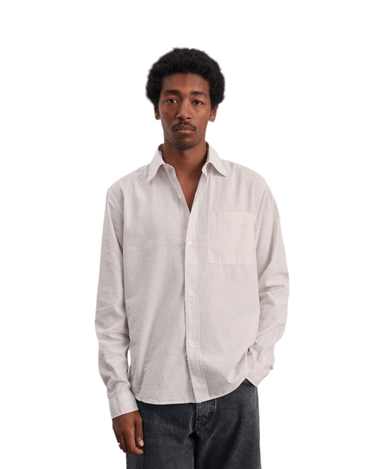 ANOTHER ASPECT Shirt 4.0, Beige/Brown Stripe - KYOTO - ANOTHER ASPECT