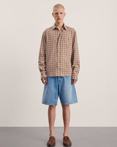 ANOTHER ASPECT Shirt 4.0, Light Brown Check - KYOTO - ANOTHER ASPECT