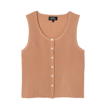 A.P.C Ambre Tank Top BEIGE ROSE - KYOTO - A.P.C women