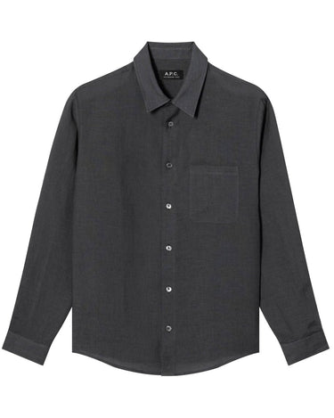 A.P.C Cassel Logo Shirt ANTHRACITE - KYOTO - A.P.C