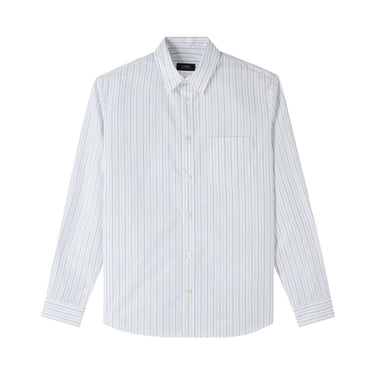 APC Clement Shirt White strib - KYOTO - APC